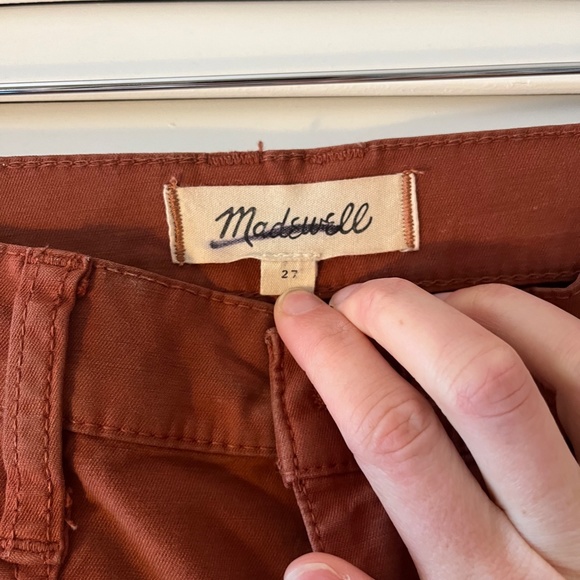 Madewell Stovepipe Fatigue Pants in Rust, Size 27 - Picture 4 of 6